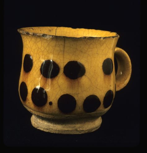 Figure 2. Cup, 1680-1720, England, Lead-glazed earthenware, Winterthur Museum, 1958.1073.