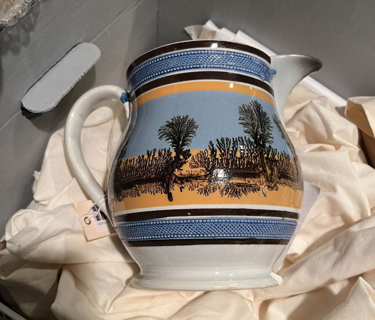 Figure 8. Pitcher, 1800-20, likely Staffordshire, England, Lead-glazed earthenware, Boscobel House and Gardens.